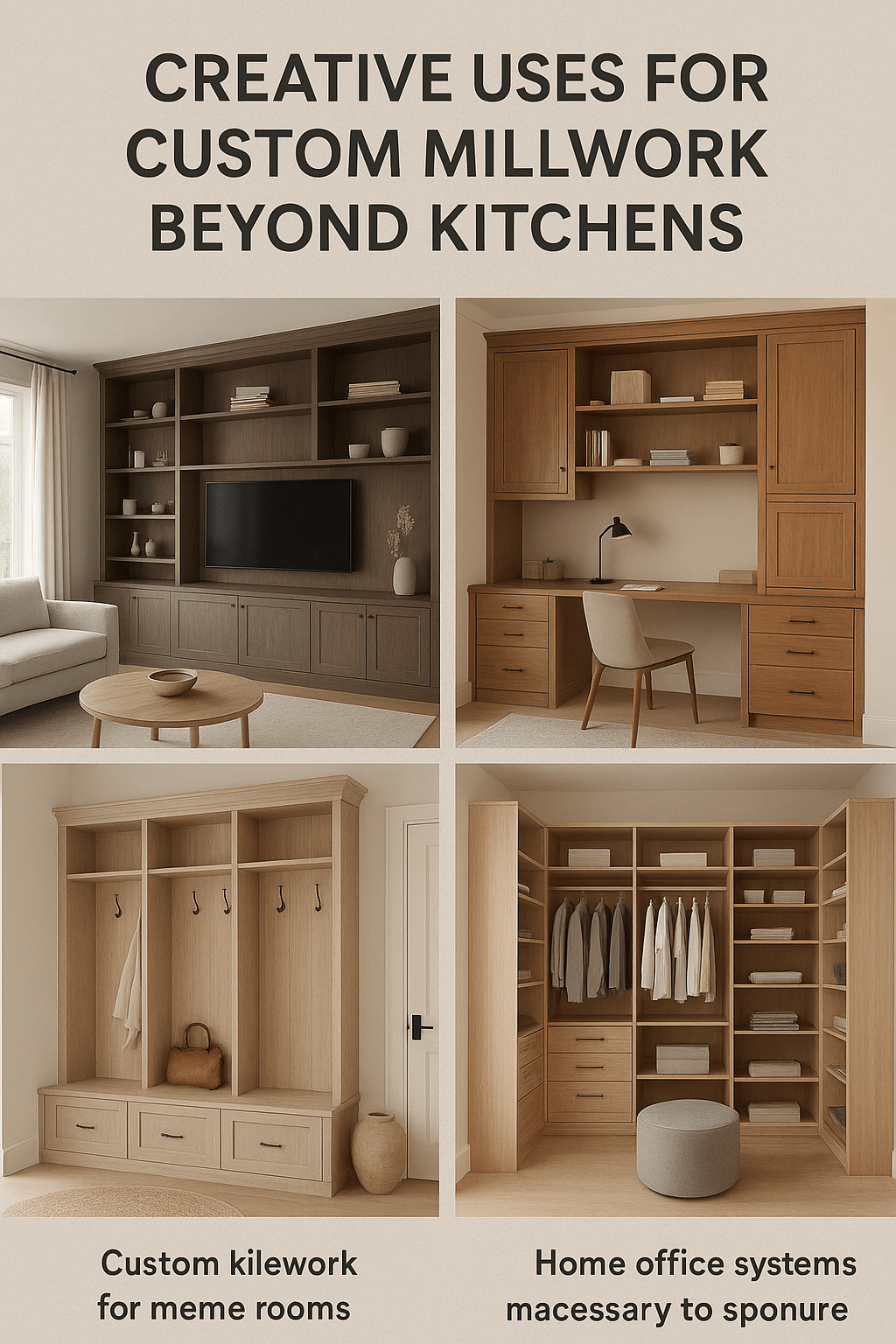 Creative Uses for Custom Millwork Beyond Kitchens