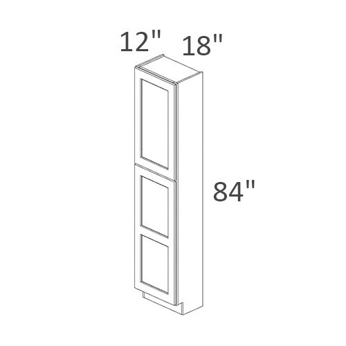 Single Door Tall Pantry 18Wx84Hx12D New England